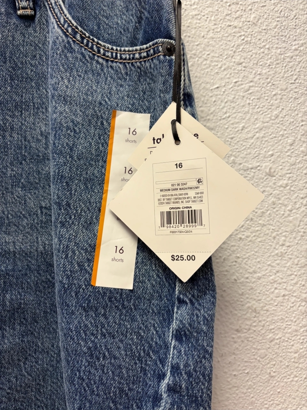 Womens Jean Shorts Size 16 #532 - Picture 3 of 4